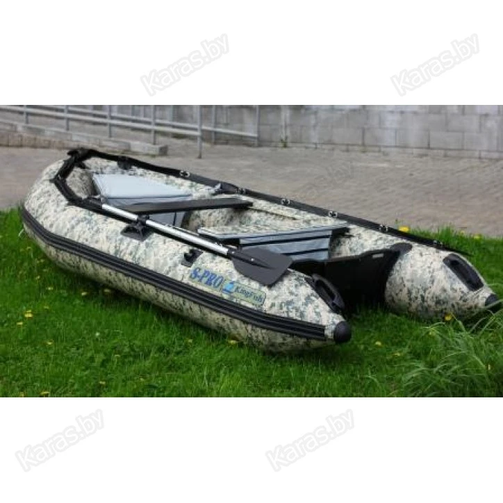 Надувная 4-х местная ПВХ лодка KingFish HDS-340AL Digital Camo